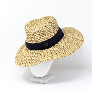 Eric Javits Multi Neutral Straw Paper Coated Water Resistant Sun Hat Accessory